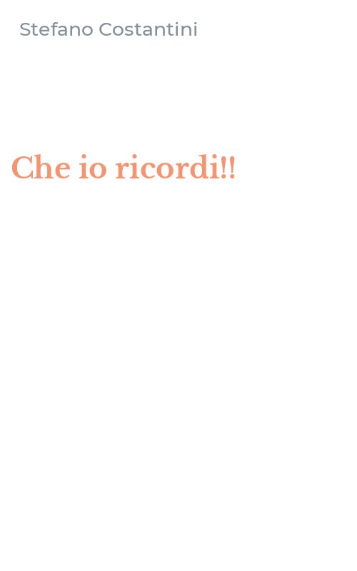 Che io ricordi!!