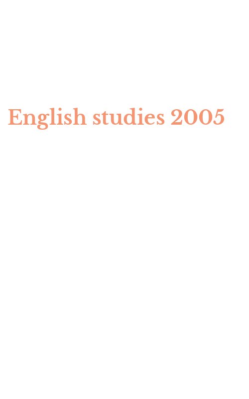 English studies 2005