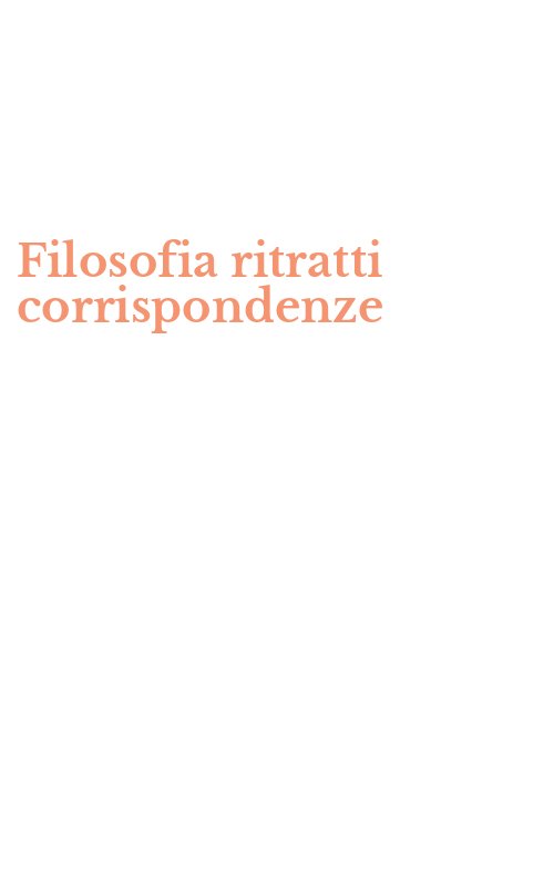 Filosofia ritratti corrispondenze