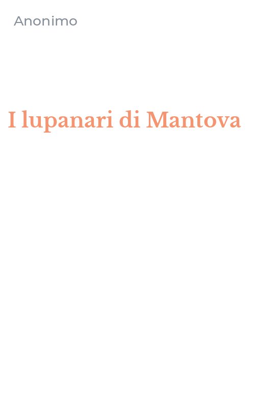 I lupanari di Mantova