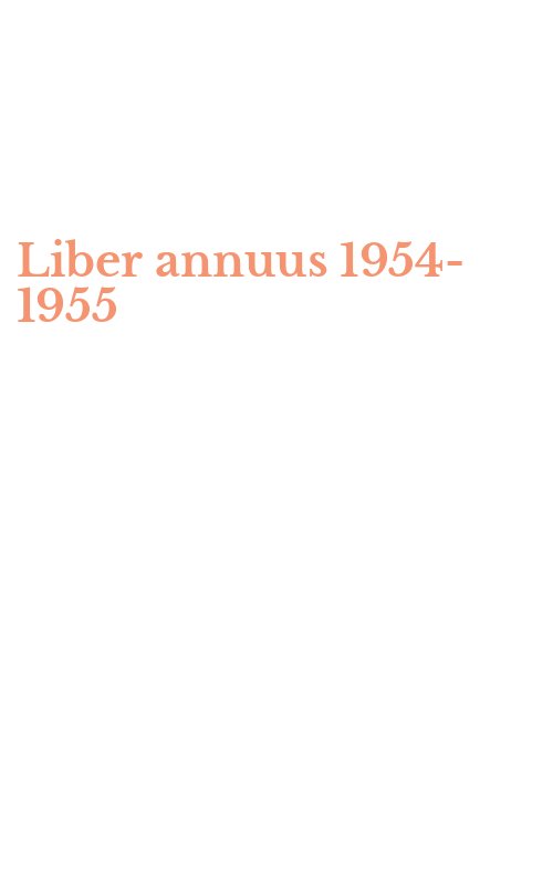 Liber annuus 1954-1955