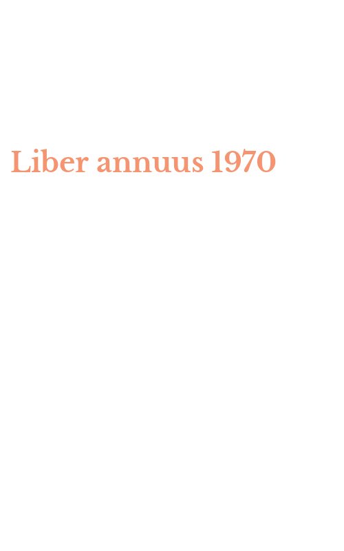 Liber annuus 1970