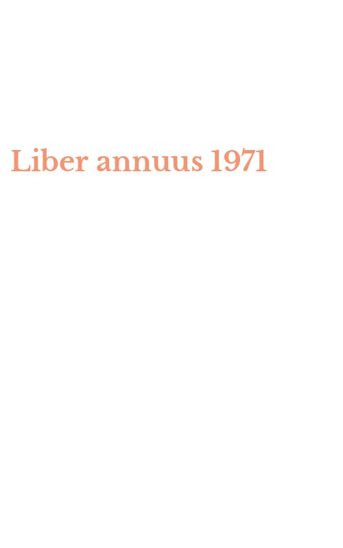 Liber annuus 1971