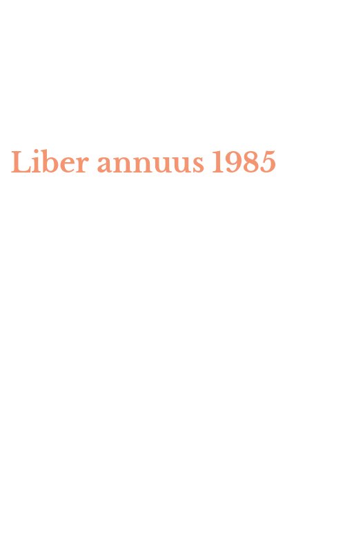Liber annuus 1985