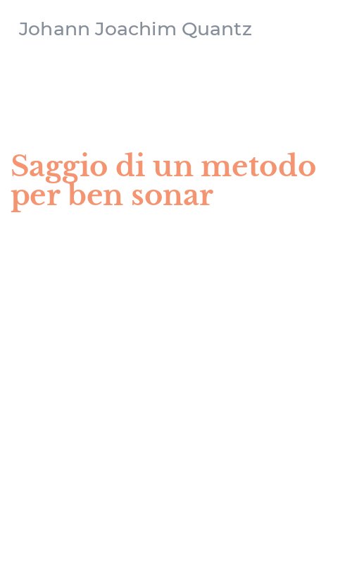 Saggio di un metodo per ben sonar