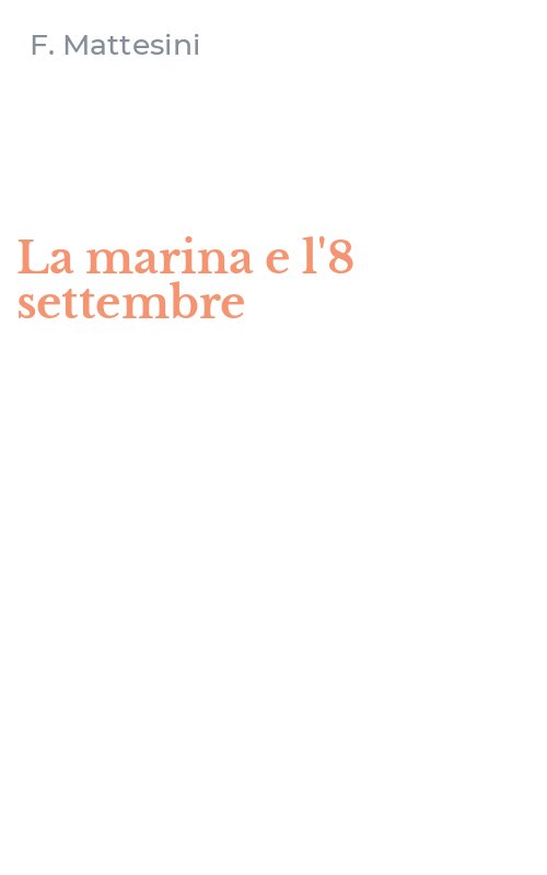 La marina e l'8 settembre