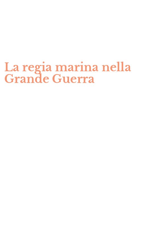 La regia marina nella Grande Guerra