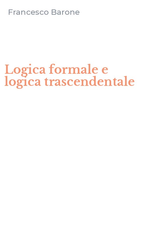 Logica formale e logica trascendentale