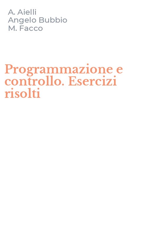 Programmazione e controllo. Esercizi risolti