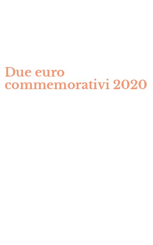Due euro commemorativi 2020