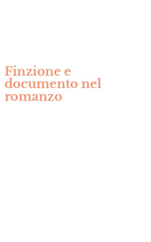 Finzione e documento nel romanzo