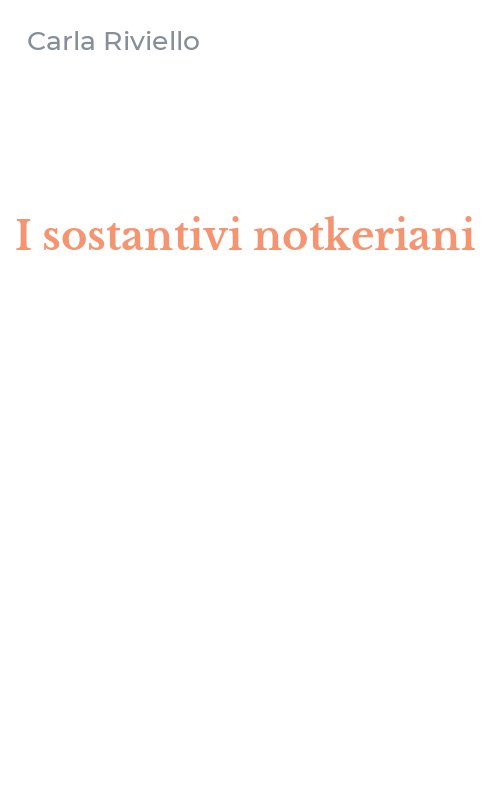 I sostantivi notkeriani
