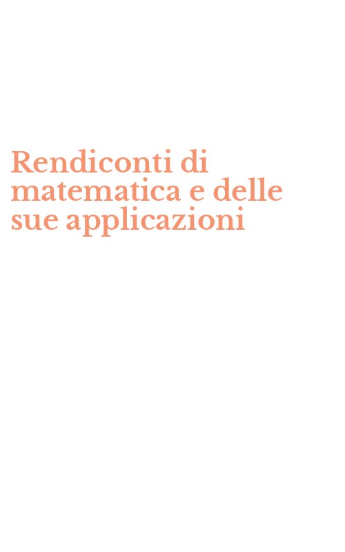 Rendiconti di matematica e delle sue applicazioni