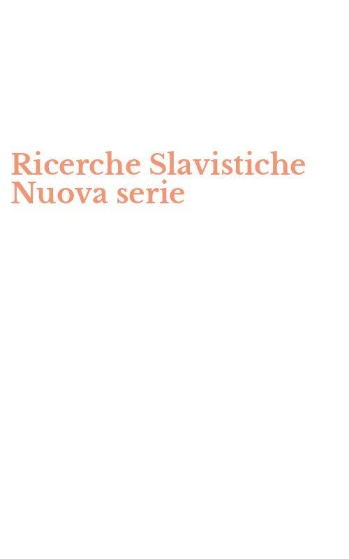 Ricerche Slavistiche Nuova serie