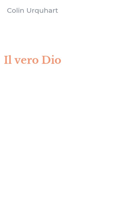 Il vero Dio
