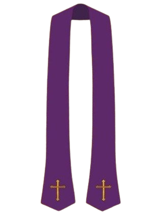STOLA VIOLA CON CROCE LATINA