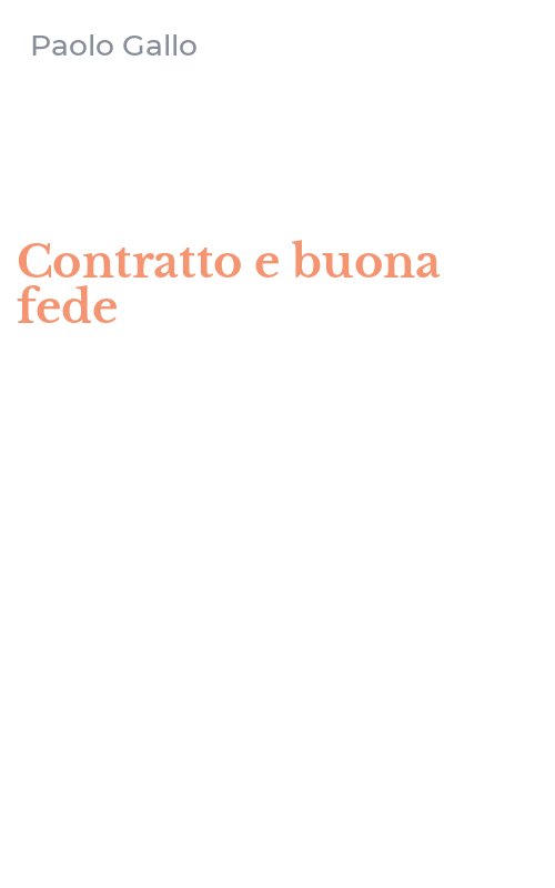 Contratto e buona fede