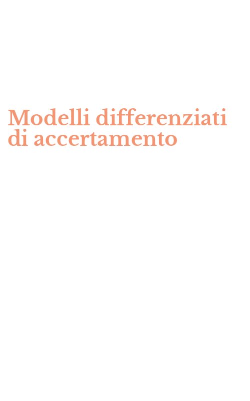 Modelli differenziati di accertamento