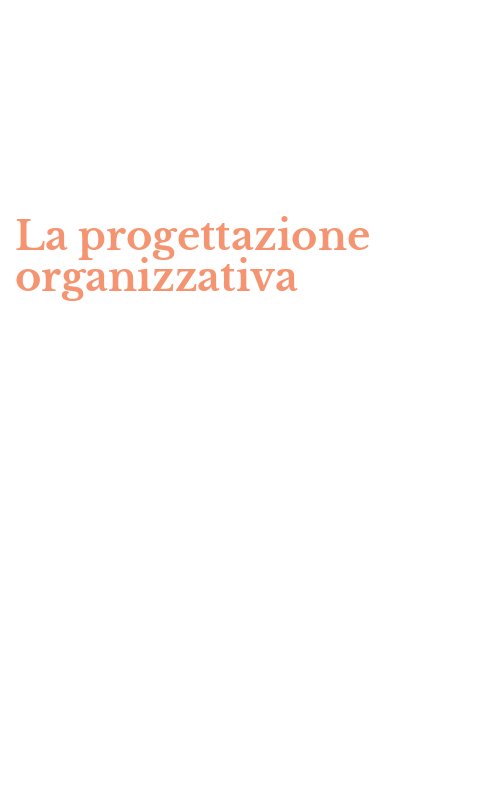 La progettazione organizzativa