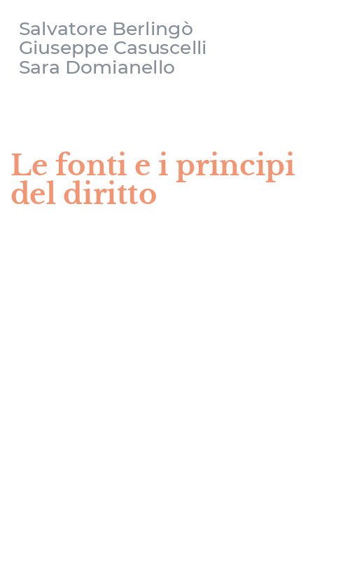 Le fonti e i principi del diritto