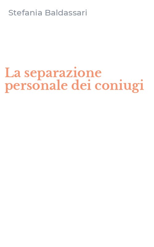 La separazione personale dei coniugi
