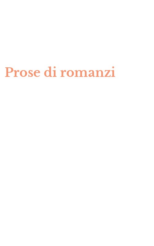 Prose di romanzi