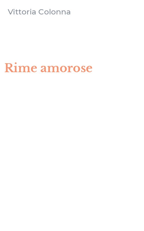 Rime amorose