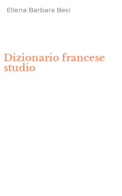 Dizionario francese studio