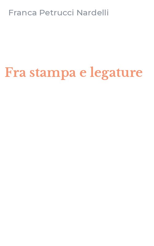 Fra stampa e legature