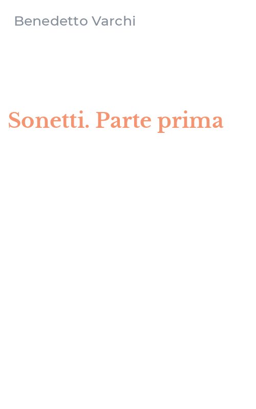 Sonetti. Parte prima