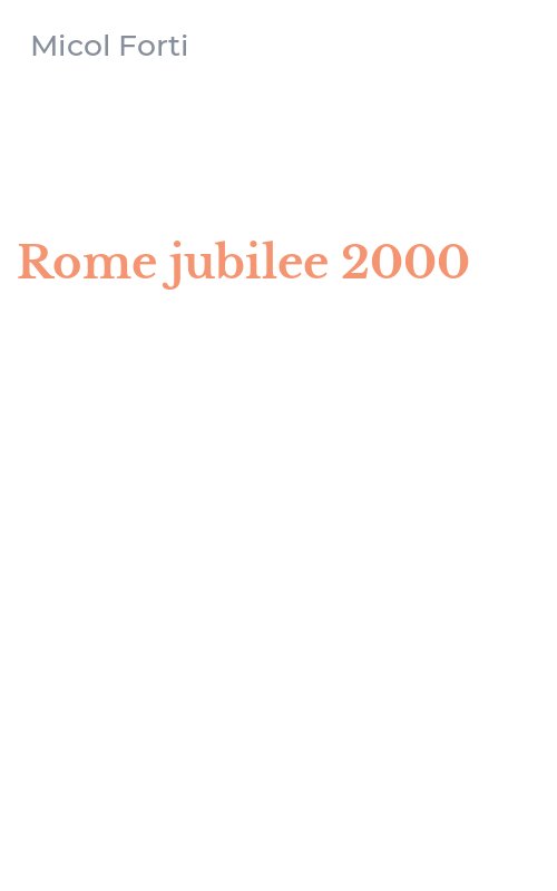 Rome jubilee 2000
