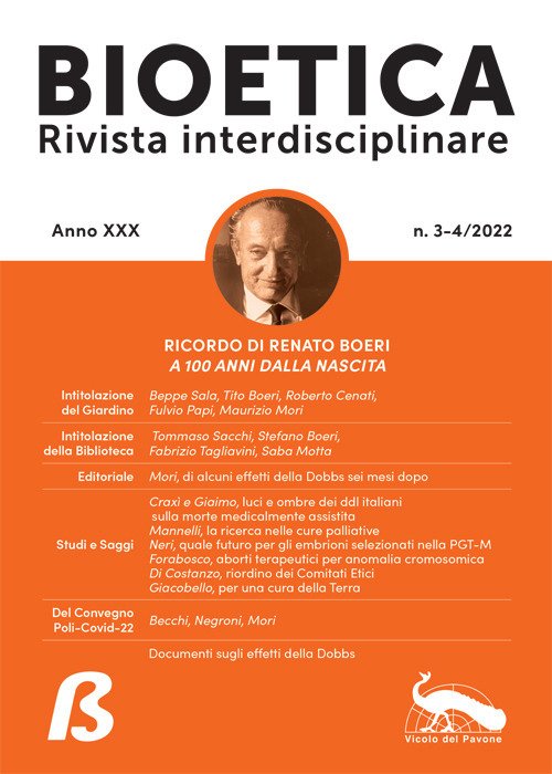 Bioetica. Rivista interdisciplinare