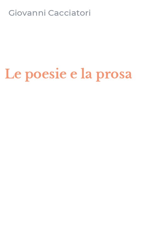 Le poesie e la prosa