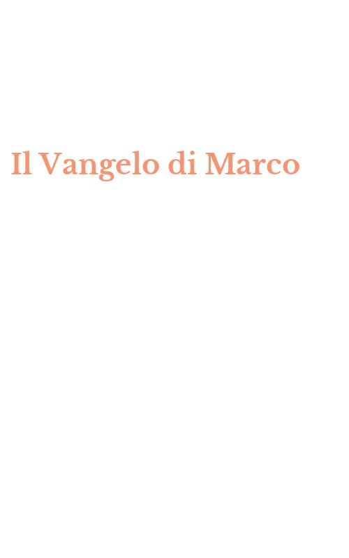 Il Vangelo di Marco