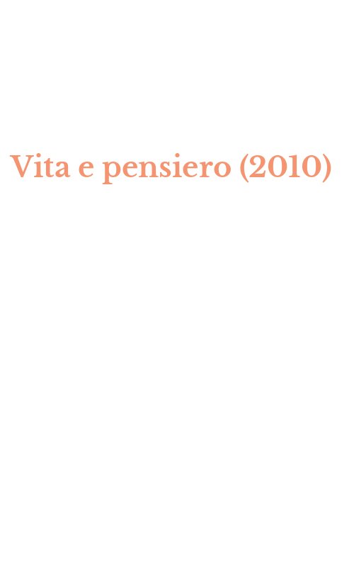 Vita e pensiero (2010)