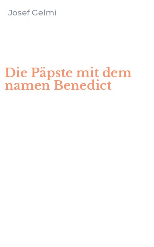 Die Päpste mit dem namen Benedict