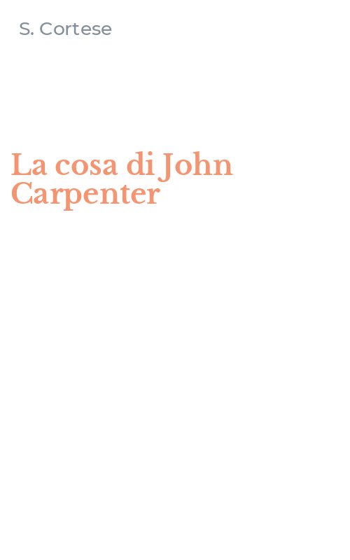 La cosa di John Carpenter