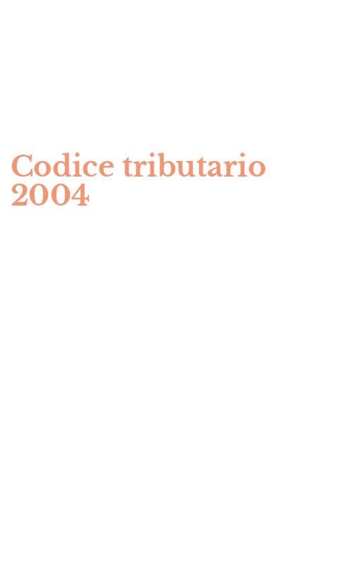 Codice tributario 2004