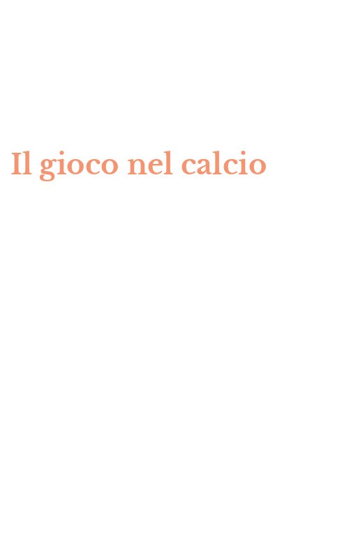 Il gioco nel calcio