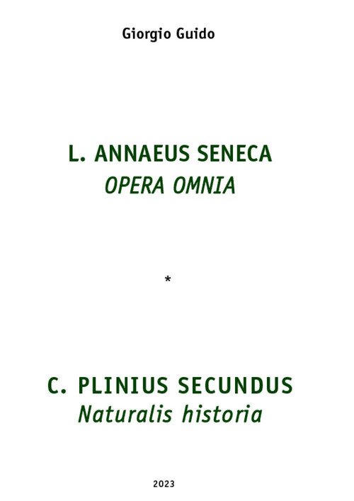 Seneca Opera omnia-Plinio Naturalis historia