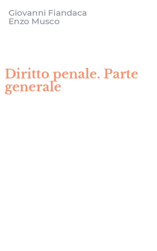 Diritto penale. Parte generale