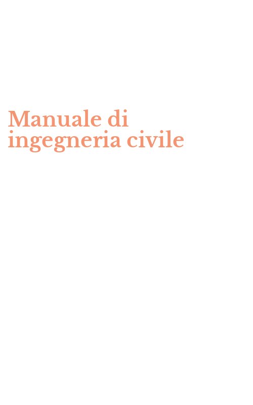 Manuale di ingegneria civile