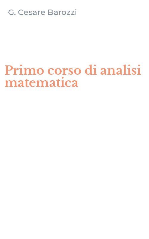 Primo corso di analisi matematica