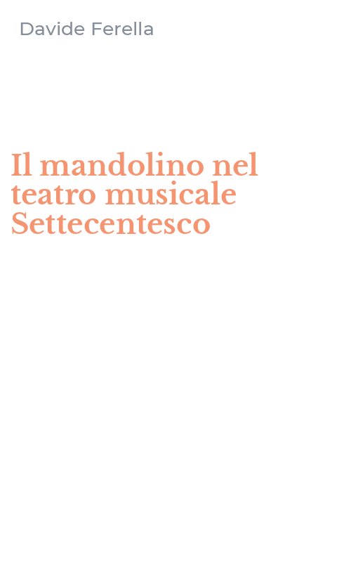 Il mandolino nel teatro musicale Settecentesco