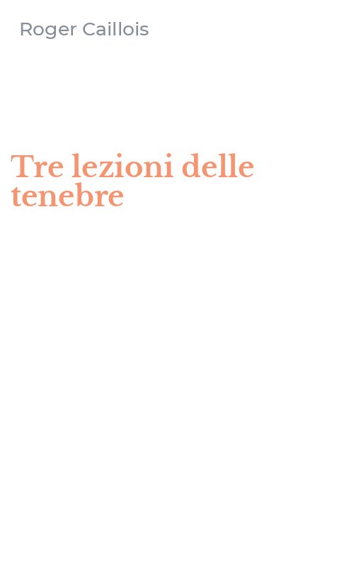 Tre lezioni delle tenebre