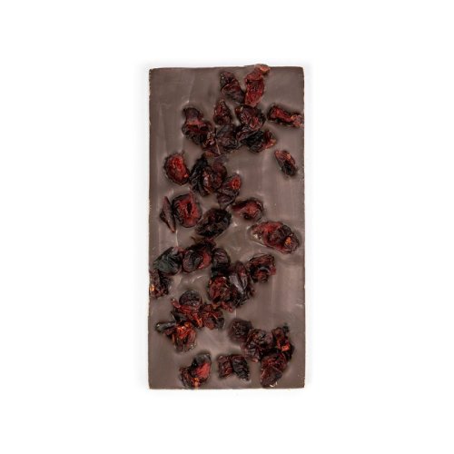 Tavoletta “Rustica” Cioccolato Extra Fondente con  mirtillo rosso