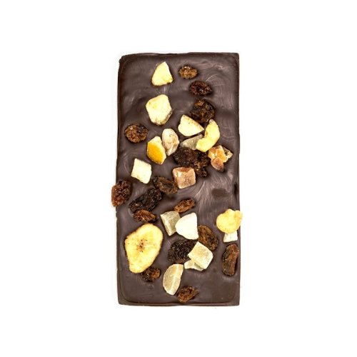 Tavoletta “Rustica” Cioccolato Extra Fondente con misto esotico