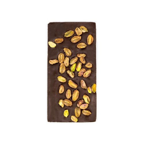 Tavoletta “Rustica” Cioccolato Extra Fondente con pistacchi - 100 gr