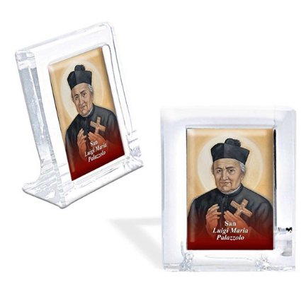 QUADRETTO IN VETRO LUIGI MARIA PALAZZOLO - Quadretto in vetro rettangolare 25 x 40 mm con la foto del santo. Completo di scatolina. Prodotto in Italia.