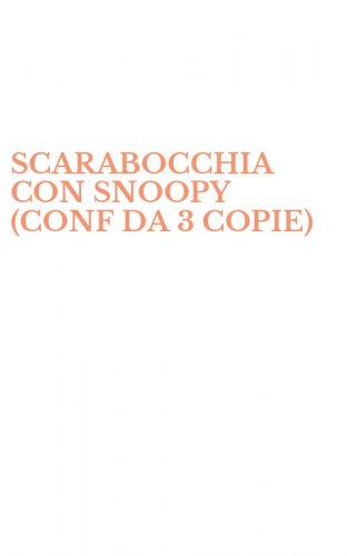 SCARABOCCHIA CON SNOOPY (CONF DA 3 COPIE)